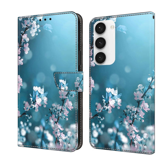 For Samsung Galaxy S23 Crystal 3D Shockproof Protective Leather Phone Case(Plum Flower) - Galaxy S23 5G Cases by buy2fix | Online Shopping UK | buy2fix