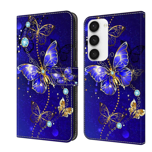 For Samsung Galaxy S23 Crystal 3D Shockproof Protective Leather Phone Case(Diamond Butterfly) - Galaxy S23 5G Cases by buy2fix | Online Shopping UK | buy2fix