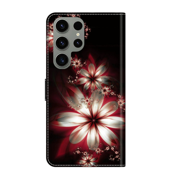 For Samsung Galaxy S23 Ultra Crystal 3D Shockproof Protective Leather Phone Case(Fantastic Flower) - Galaxy S23 Ultra 5G Cases by buy2fix | Online Shopping UK | buy2fix
