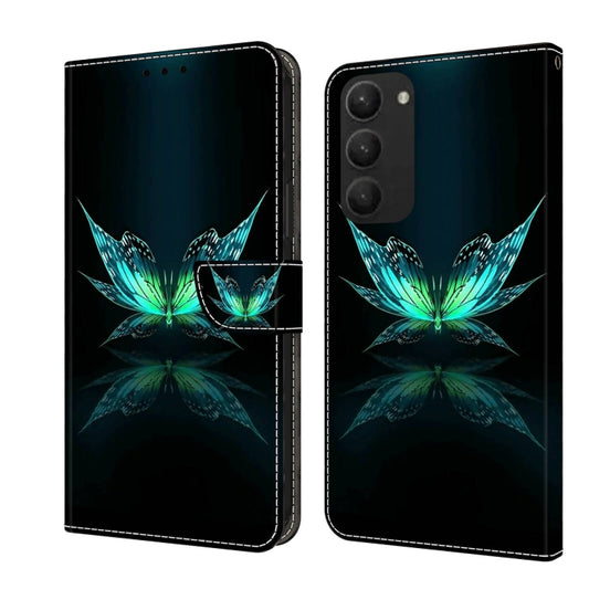 For Samsung Galaxy S23+ Crystal 3D Shockproof Protective Leather Phone Case(Reflection Dutterfly) - Galaxy S23+ 5G Cases by buy2fix | Online Shopping UK | buy2fix