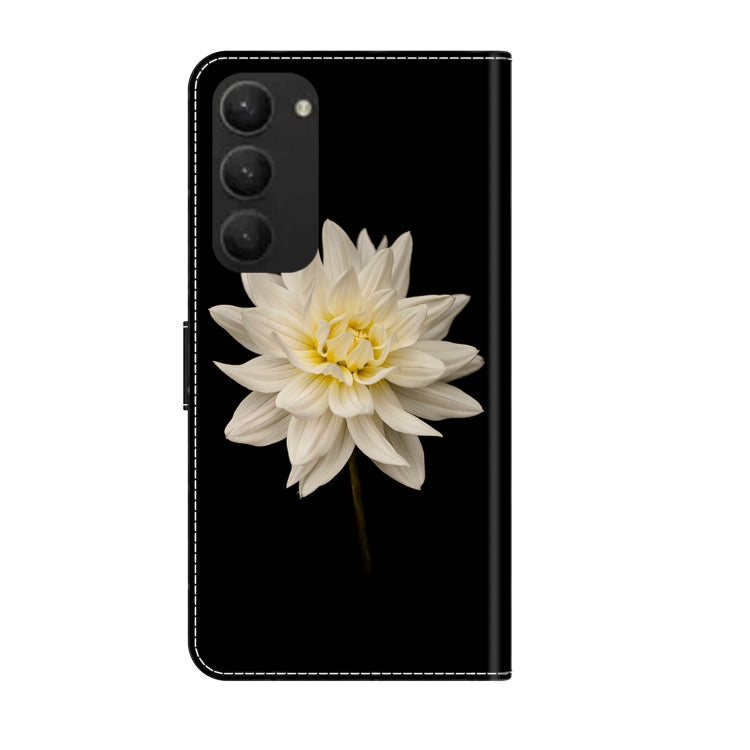 For Samsung Galaxy S23+ Crystal 3D Shockproof Protective Leather Phone Case(White Flower) - Galaxy S23+ 5G Cases by buy2fix | Online Shopping UK | buy2fix