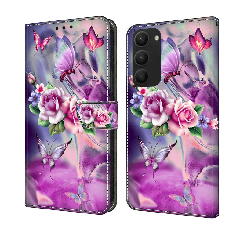 For Samsung Galaxy S23+ Crystal 3D Shockproof Protective Leather Phone Case(Butterfly) - Galaxy S23+ 5G Cases by buy2fix | Online Shopping UK | buy2fix