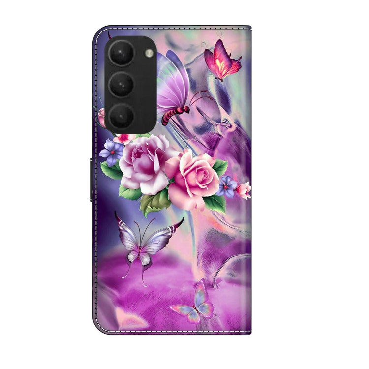 For Samsung Galaxy S23+ Crystal 3D Shockproof Protective Leather Phone Case(Butterfly) - Galaxy S23+ 5G Cases by buy2fix | Online Shopping UK | buy2fix