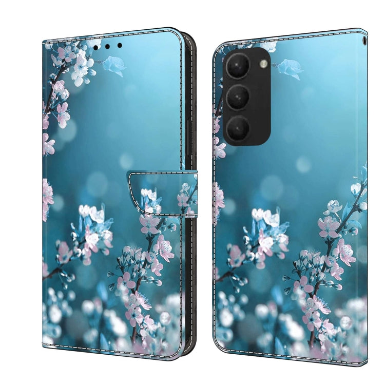 For Samsung Galaxy S23+ Crystal 3D Shockproof Protective Leather Phone Case(Plum Flower) - Galaxy S23+ 5G Cases by buy2fix | Online Shopping UK | buy2fix