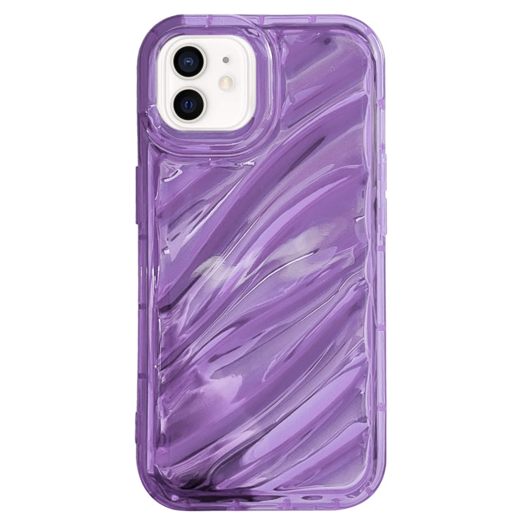 For iPhone 12 Laser Sequin Waves TPU Phone Case(Purple) by buy2fix