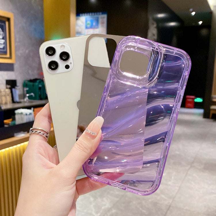 For iPhone 12 Laser Sequin Waves TPU Phone Case(Purple) by buy2fix