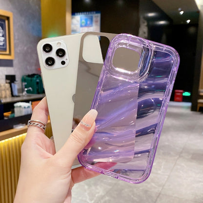 For iPhone 12 Laser Sequin Waves TPU Phone Case(Purple) by buy2fix