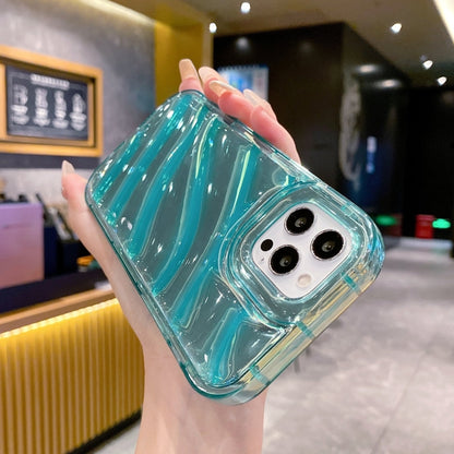 For iPhone 12 Pro Max Laser Sequin Waves TPU Phone Case(Blue) by buy2fix