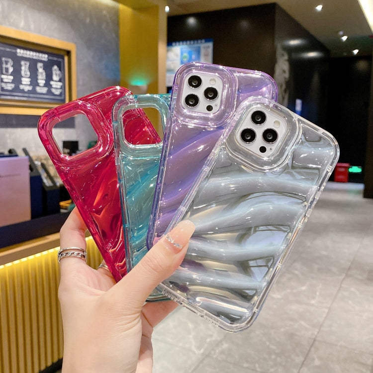 For iPhone 12 Pro Max Laser Sequin Waves TPU Phone Case(Blue) by buy2fix