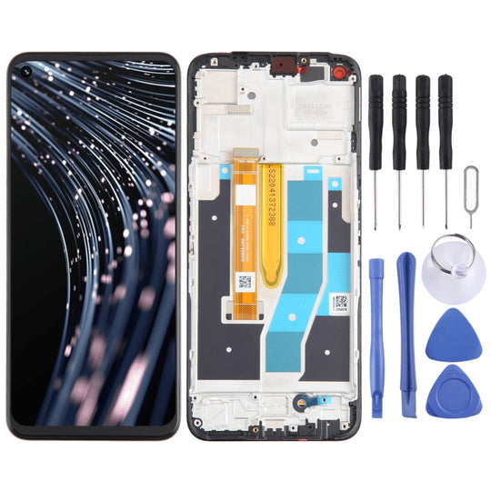 For Realme V25 OEM LCD Screen Digitizer Full Assembly with Frame