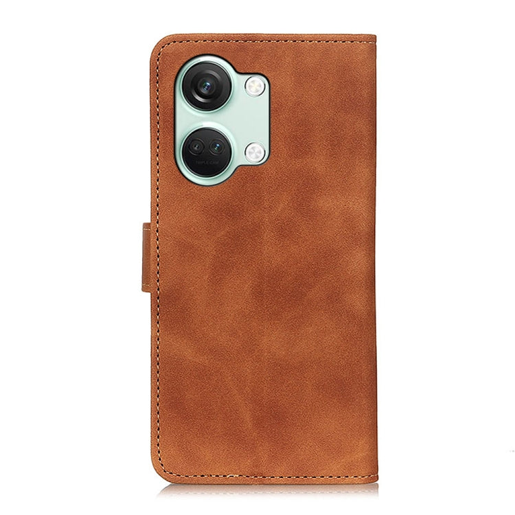 For OnePlus Nord 3 / Ace 2V KHAZNEH Retro Texture Leather Phone Case(Brown) - OnePlus Cases by buy2fix | Online Shopping UK | buy2fix