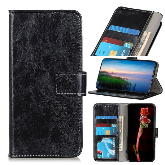 For OnePlus Nord 3 / Ace 2V Retro Crazy Horse Texture Leather Phone Case(Black) - OnePlus Cases by buy2fix | Online Shopping UK | buy2fix
