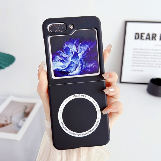 For Samsung Galaxy Z Flip5 Skin Feel Magsafe Magnetic Shockproof PC Phone Case(Black) - Galaxy Z Flip5 Cases by buy2fix | Online Shopping UK | buy2fix