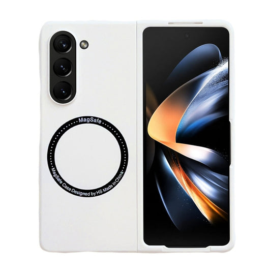 For Samsung Galaxy Z Fold5 Skin Feel Magsafe Magnetic Shockproof PC Phone Case(White) - Galaxy Z Fold5 Cases by buy2fix | Online Shopping UK | buy2fix