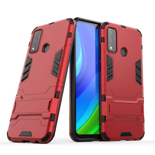 For Huawei P smart 2020 PC + TPU Shockproof Protective Case with Holder(Red) - Huawei Cases by buy2fix | Online Shopping UK | buy2fix