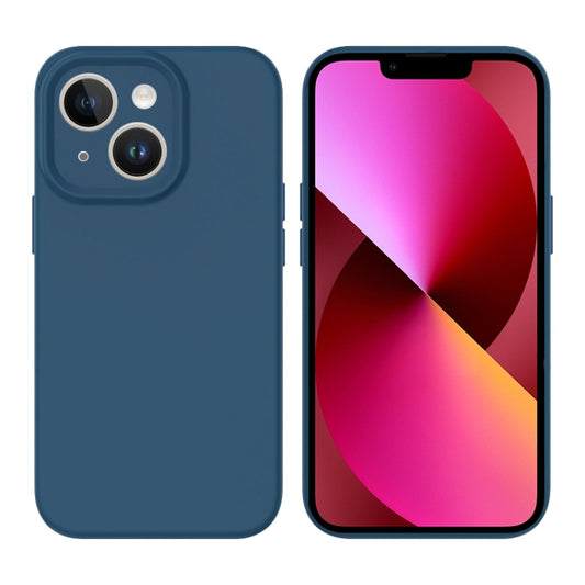 For iPhone 13 Liquid Silicone MagSafe Precision Hole Phone Case(Dark Blue) - iPhone 13 Cases by buy2fix | Online Shopping UK | buy2fix