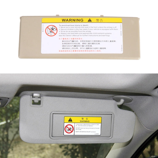 For Peugeot 308 2010-2022 Left-hand Drive Car Sun Visor Makeup Mirror Cover 98177070(Dark Beige)