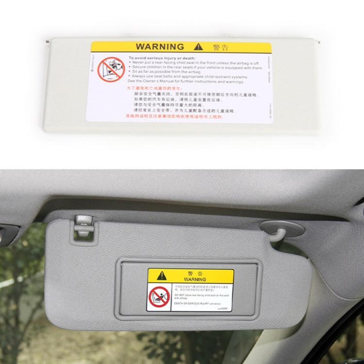 For Peugeot 308 2010-2022 Left-hand Drive Car Sun Visor Makeup Mirror Cover 98177070(White) - Sunglasses & Glasses Clips by buy2fix | Online Shopping UK | buy2fix