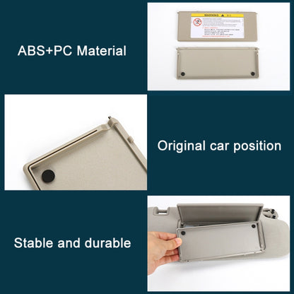 For Peugeot 308 2010-2022 Left-hand Drive Car Sun Visor Makeup Mirror Cover 98177070(Light Beige) by buy2fix