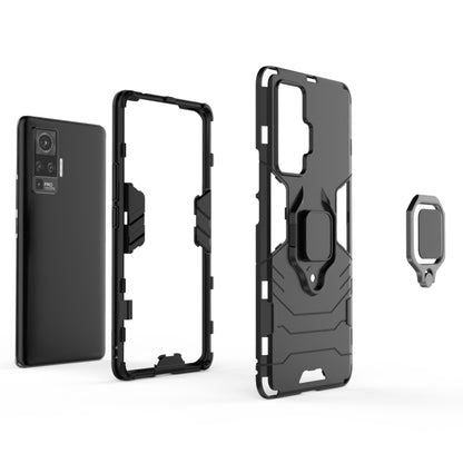 For vivo X50 Pro PC + TPU Anti-fall Protective Case with Ring Holder(Black) by buy2fix