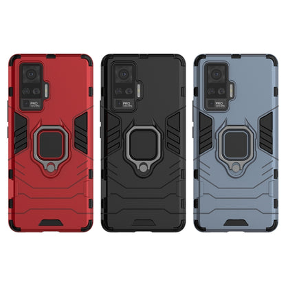 For vivo X50 Pro PC + TPU Anti-fall Protective Case with Ring Holder(Black) by buy2fix