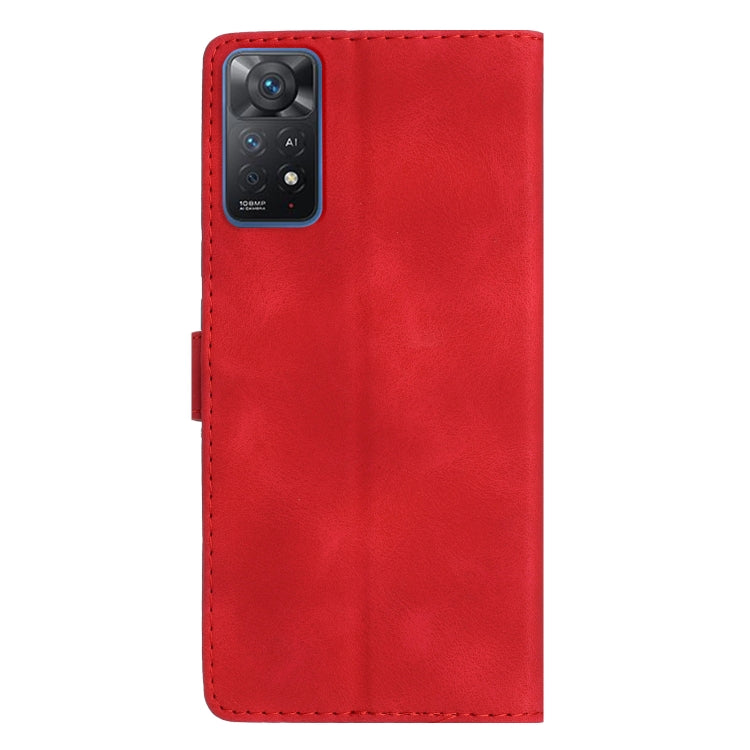 For Xiaomi Redmi Note 11 Pro 5G Global Flower Butterfly Embossing Pattern Leather Phone Case(Red) by buy2fix