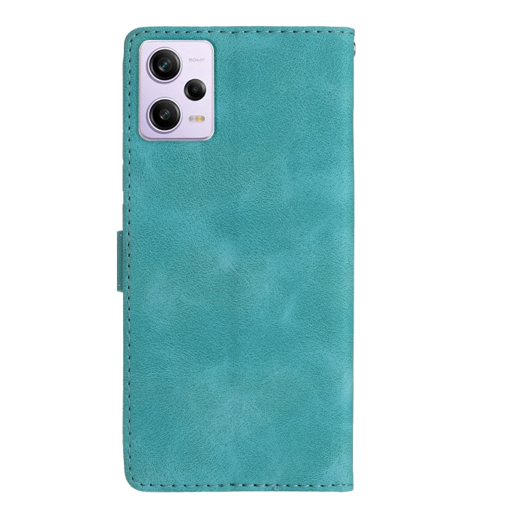 For Xiaomi Redmi Note 12 Pro 5G Flower Butterfly Embossing Pattern Leather Phone Case(Sky Blue) by buy2fix