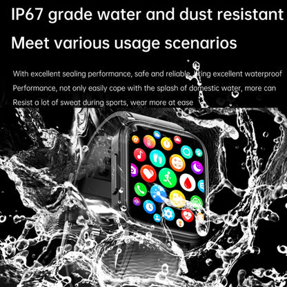 ET540 1.91 inch IP67 Waterproof Silicone Band Smart Watch, Support ECG / Non-invasive Blood Glucose Measurement(Black) by buy2fix