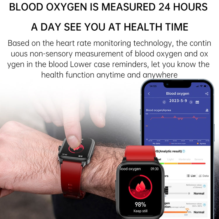 ET540 1.91 inch IP67 Waterproof Silicone Band Smart Watch, Support ECG / Non-invasive Blood Glucose Measurement(Blue) by buy2fix