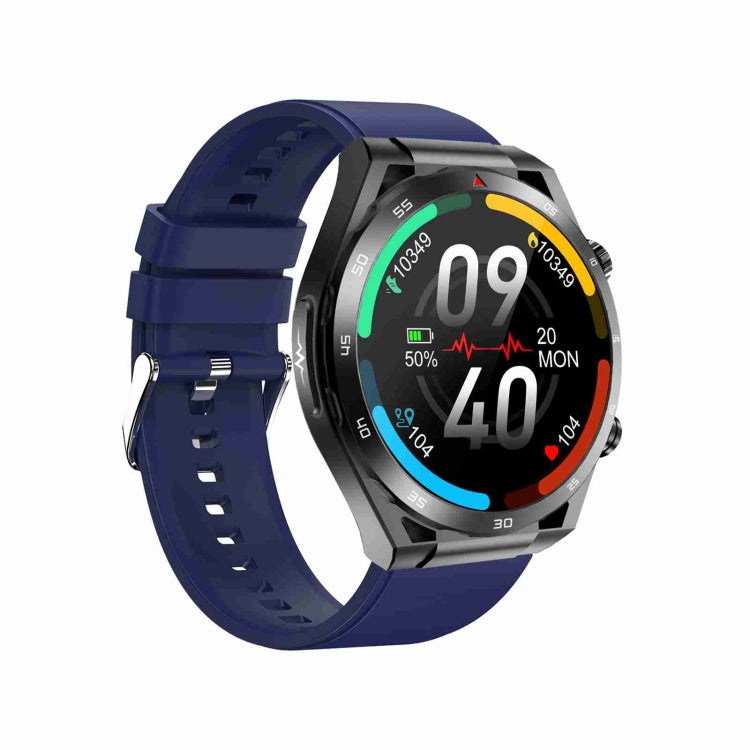 ET450 1.39 inch IP67 Waterproof Silicone Band Smart Watch, Support ECG / Non-invasive Blood Glucose Measurement(Blue) by buy2fix