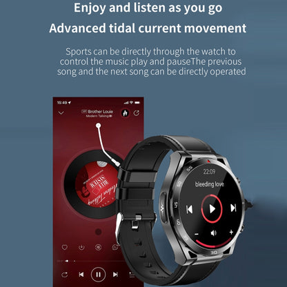 ET450 1.39 inch IP67 Waterproof Silicone Band Smart Watch, Support ECG / Non-invasive Blood Glucose Measurement(Black) by buy2fix