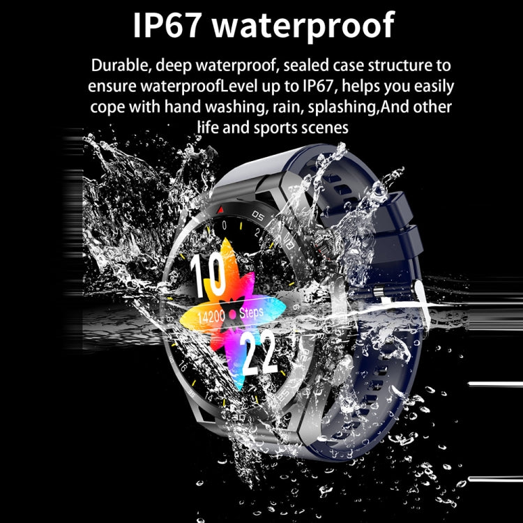 ET450 1.39 inch IP67 Waterproof Silicone Band Smart Watch, Support ECG / Non-invasive Blood Glucose Measurement(Black) by buy2fix