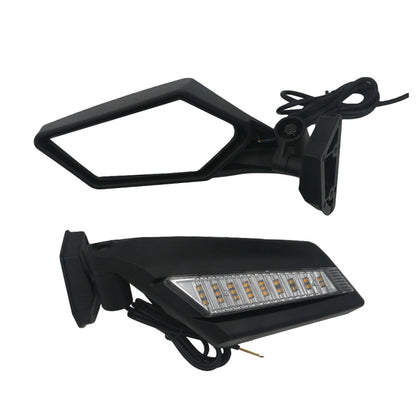 For Can-Am BRP UTV Maverick X3 Off-Road Vehicle Rearview Mirror, Model:UTV-17C With Light by buy2fix