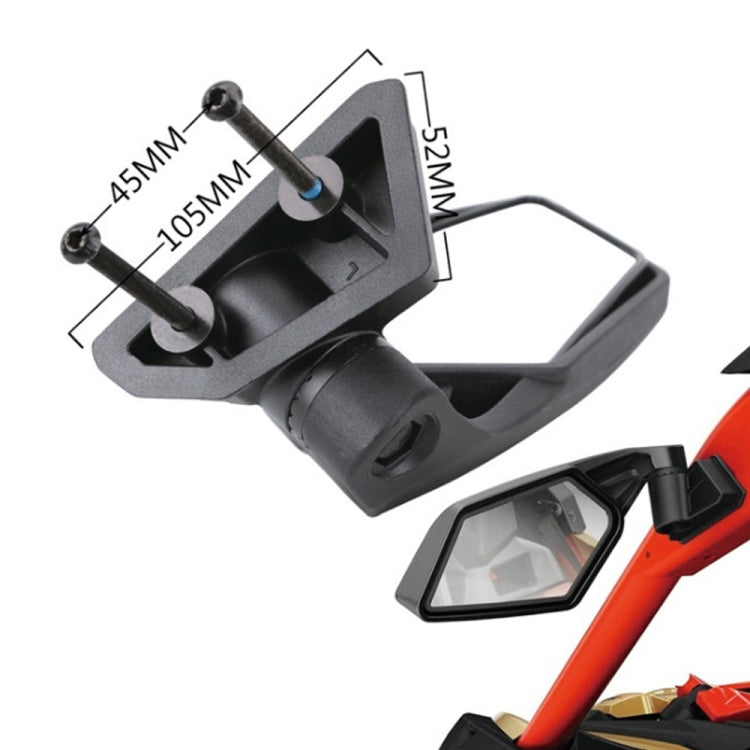 For Can-Am BRP UTV Maverick X3 Off-Road Vehicle Rearview Mirror, Model:UTV-17D With Light by buy2fix