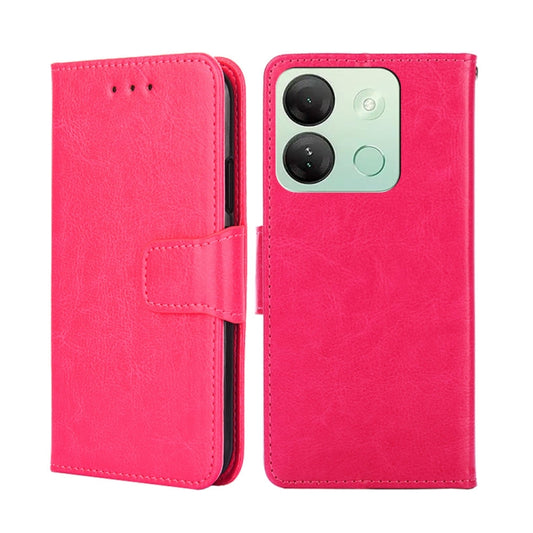 For Infinix Smart 7  HD Crystal Texture Leather Phone Case(Rose Red) - Infinix Cases by buy2fix | Online Shopping UK | buy2fix