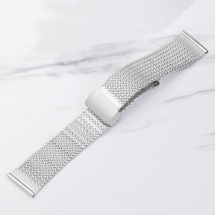 For Apple Watch SE 2022 40mm Magnetic Buckle Herringbone Mesh Metal Watch Band(Starlight) - Watch Bands by buy2fix | Online Shopping UK | buy2fix