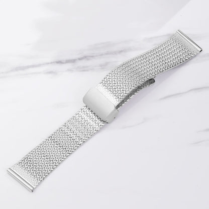 For Apple Watch SE 2022 40mm Magnetic Buckle Herringbone Mesh Metal Watch Band(Starlight) - Watch Bands by buy2fix | Online Shopping UK | buy2fix