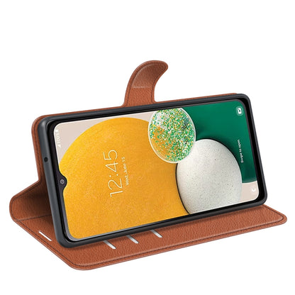 For Samsung Galaxy A14 5G Litchi Texture Horizontal Flip Phone Case with Holder(Brown) by buy2fix