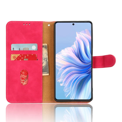 For Tecno Camon 20 Premier Skin Feel Magnetic Flip Leather Phone Case(Rose Red) by buy2fix