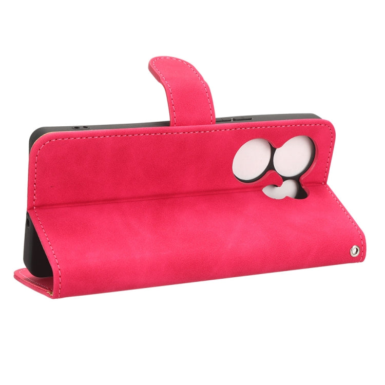 For Tecno Camon 20 Premier Skin Feel Magnetic Flip Leather Phone Case(Rose Red) by buy2fix