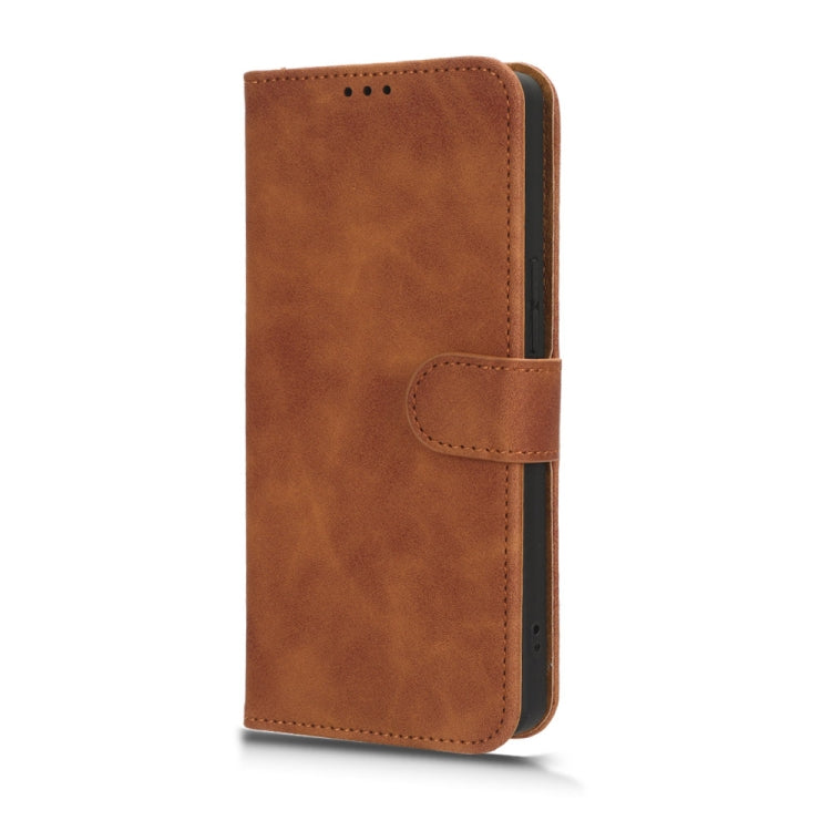 For Tecno Camon 20 Premier Skin Feel Magnetic Flip Leather Phone Case(Brown) by buy2fix