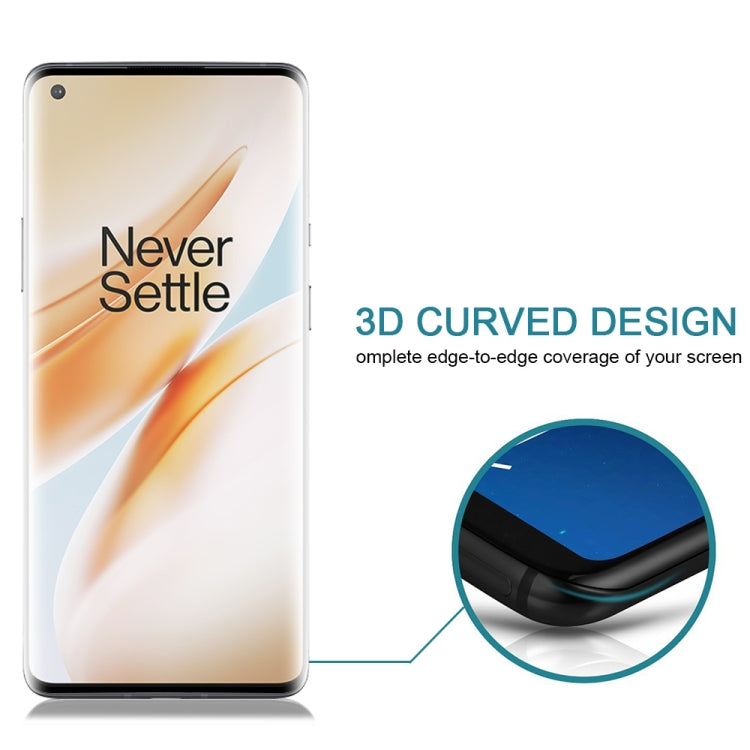 For OnePlus 8 Pro 3D Curved Edge Full Screen Tempered Glass Film by buy2fix