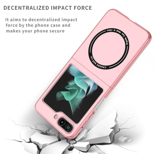 For Samsung Galaxy Z Flip5 5G Magsafe Magnetic Folding PC Phone Case(Pink) - Galaxy Z Flip5 Cases by buy2fix | Online Shopping UK | buy2fix
