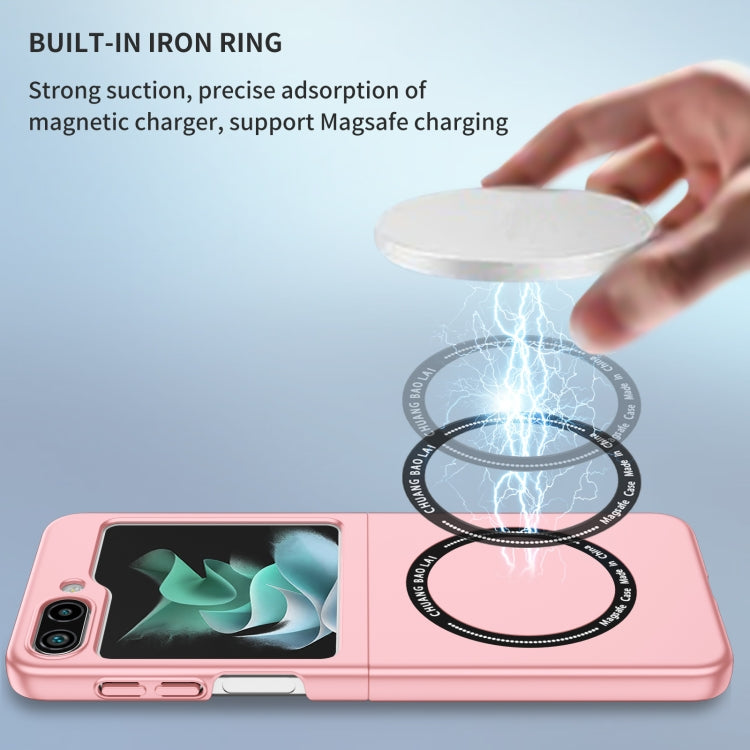 For Samsung Galaxy Z Flip5 5G Magsafe Magnetic Folding PC Phone Case(Pink) - Galaxy Z Flip5 Cases by buy2fix | Online Shopping UK | buy2fix