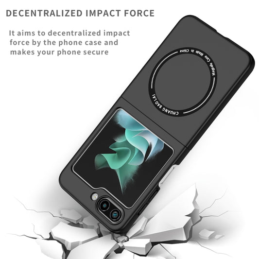 For Samsung Galaxy Z Flip5 5G Magsafe Magnetic Folding PC Phone Case(Black) - Galaxy Z Flip5 Cases by buy2fix | Online Shopping UK | buy2fix