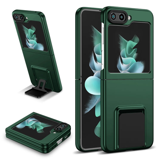 For Samsung Galaxy Z Flip5 5G Three-dimensional Folding Holder PC Phone Case(Green) - Galaxy Z Flip5 Cases by buy2fix | Online Shopping UK | buy2fix