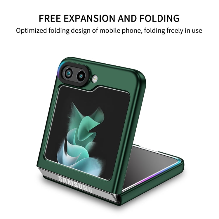 For Samsung Galaxy Z Flip5 5G Three-dimensional Folding Holder PC Phone Case(Green) - Galaxy Z Flip5 Cases by buy2fix | Online Shopping UK | buy2fix