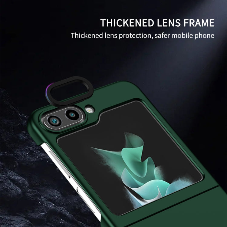 For Samsung Galaxy Z Flip5 5G Three-dimensional Folding Holder PC Phone Case(Green) - Galaxy Z Flip5 Cases by buy2fix | Online Shopping UK | buy2fix