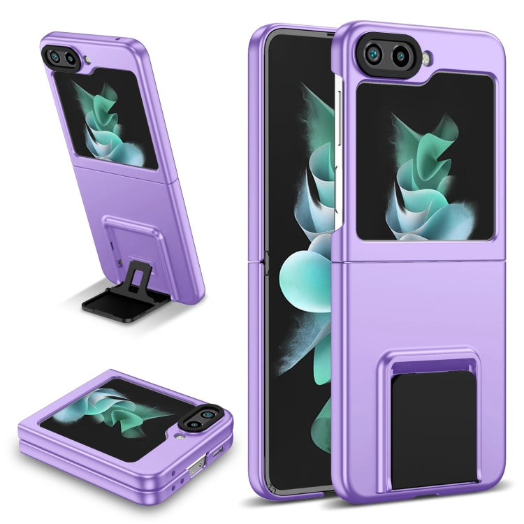 For Samsung Galaxy Z Flip5 5G Three-dimensional Folding Holder PC Phone Case(Purple) - Galaxy Z Flip5 Cases by buy2fix | Online Shopping UK | buy2fix