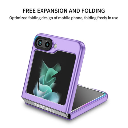 For Samsung Galaxy Z Flip5 5G Three-dimensional Folding Holder PC Phone Case(Purple) - Galaxy Z Flip5 Cases by buy2fix | Online Shopping UK | buy2fix